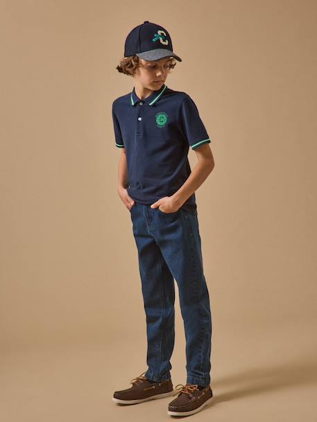 Polo en maille piquée garçon Marine 4 - vertbaudet enfant 