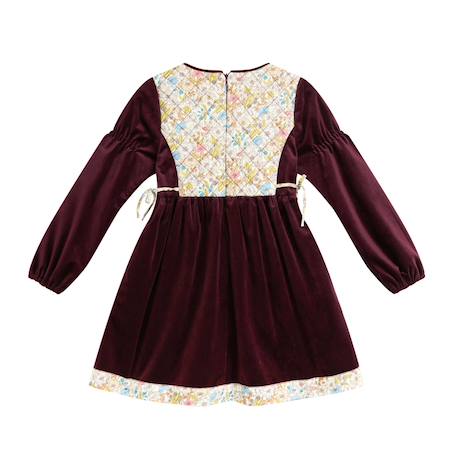 Robe hiver fille en velours margot Bordeaux 5 - vertbaudet enfant 