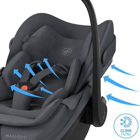 Siège auto coulissant et rotatif maxi-cosi pebble slide pro Black onyx+Copper terra+Moon graphite+Oak truffle+Sapphire sand 17 - vertbaudet enfant 