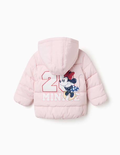 Doudoune à capuche avec imprimé minnie Rose clair 3 - vertbaudet enfant 