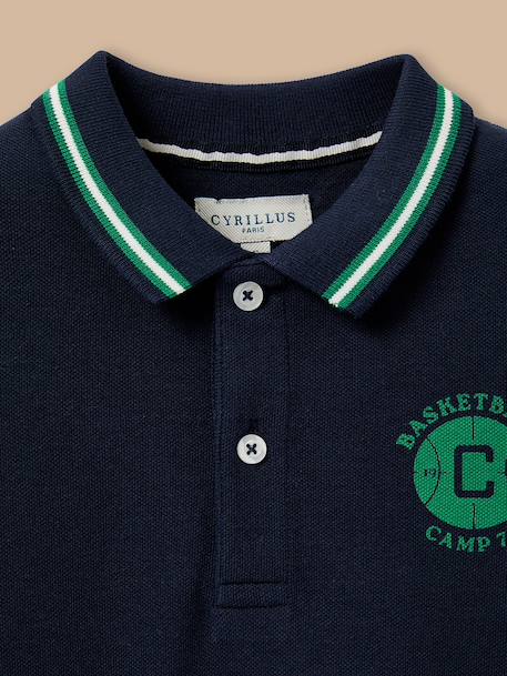 Polo en maille piquée garçon Marine 2 - vertbaudet enfant 