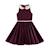 Robe fille en velours & col claudine liberty hepburn Bordeaux col liberty pastel 3 - vertbaudet enfant 