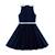 Robe fille en velours hepburn Bleu marine fleuri bleu ciel 4 - vertbaudet enfant 