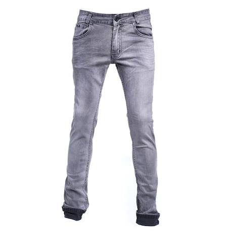 Jean garçon en coton Gris 1 - vertbaudet enfant 