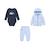 Ensemble de survêtement bébé en coton Bleu ciel+Bleu marine, bleu ciel+Rose clair+Viennois, blanc 1 - vertbaudet enfant 