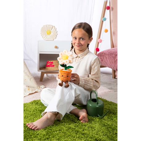 Peluche - peluche fleur marguerite avec pot orange – mimi flowers – 24 cm Orange 3 - vertbaudet enfant 