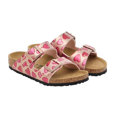 Sandales fille Coeur en cuivre métallique, marron 4 - vertbaudet enfant 