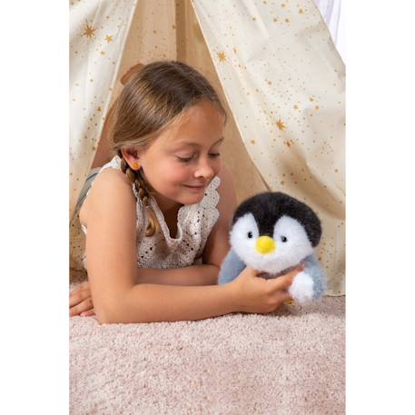 Peluche - peluche floppy choopy pingouin noir blanc et gris – 22 cm Blanc 3 - vertbaudet enfant 
