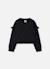 Sweat-shirt fille en molleton avec clous Noir 1 - vertbaudet enfant 