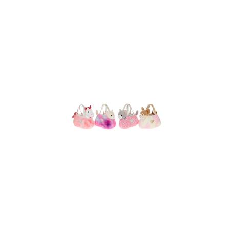 Peluche - peluche girly bag fashionista – chat gris et blanc avec sac et détails argentés – 18 cm Blanc 6 - vertbaudet enfant 