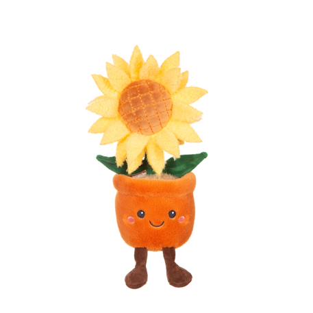 Peluche - peluche fleur tournesol avec pot orange – mimi flowers – 24 cm Orange 1 - vertbaudet enfant 