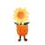 Peluche - peluche fleur tournesol avec pot orange – mimi flowers – 24 cm Orange 1 - vertbaudet enfant 