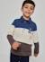 Polo garçon maille brodé raton laveur Bleu 1 - vertbaudet enfant 