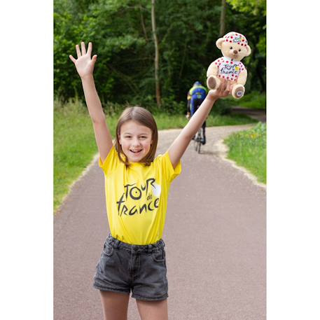 Peluche - peluche officielle ours tour de france - maillot et casquette grimpeur à pois - 24 cm Jaune 4 - vertbaudet enfant 