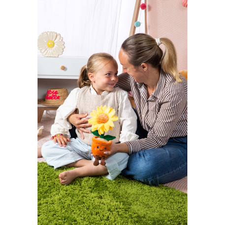 Peluche - peluche fleur tournesol avec pot orange – mimi flowers – 24 cm Orange 6 - vertbaudet enfant 