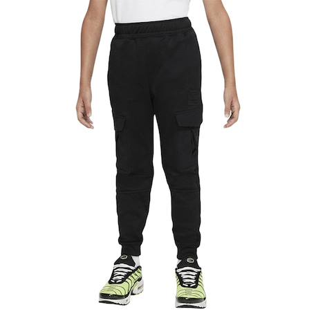 Pantalon de survêtement garçon Gris chiné+Noir foncé 6 - vertbaudet enfant 