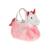 Peluche - peluche girly bag fashionista – licorne rose et blanche avec sac et détails argentés – 18 cm Blanc 1 - vertbaudet enfant 