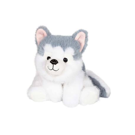 Peluche - peluche floppy choopy husky gris et blanc – 22 cm Blanc 6 - vertbaudet enfant 