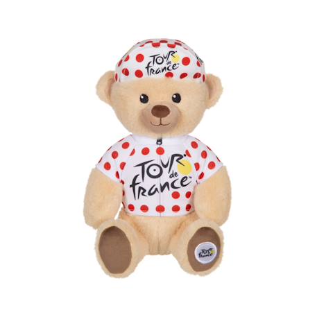 Peluche - peluche officielle ours tour de france - maillot et casquette grimpeur à pois - 24 cm Jaune 2 - vertbaudet enfant 