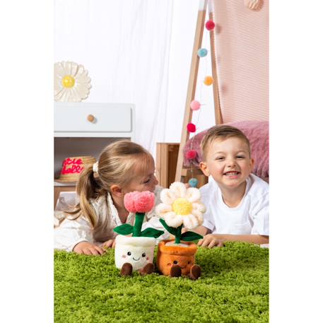 Peluche - peluche fleur marguerite avec pot orange – mimi flowers – 24 cm Orange 5 - vertbaudet enfant 