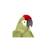 Peluche perroquet - vert, jaune, bleu, rouge et gris – 24 cm Rouge 3 - vertbaudet enfant 