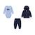 Ensemble de survêtement bébé en coton Bleu ciel+Bleu marine, bleu ciel+Rose clair+Viennois, blanc 5 - vertbaudet enfant 