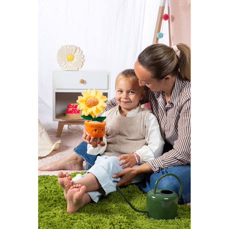 Peluche - peluche fleur tournesol avec pot orange – mimi flowers – 24 cm Orange 5 - vertbaudet enfant 