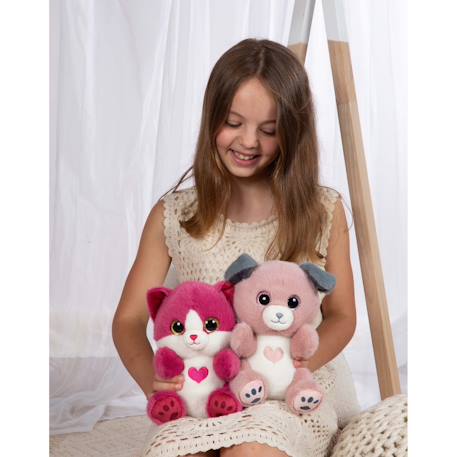Peluche chat douce à câliner pour enfant - 23cm Rose 2 - vertbaudet enfant 