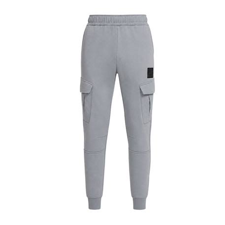 Pantalon de survêtement garçon Gris chiné+Noir foncé 1 - vertbaudet enfant 