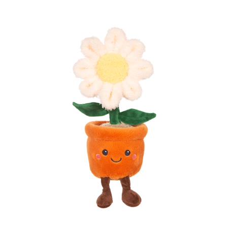 Peluche - peluche fleur marguerite avec pot orange – mimi flowers – 24 cm Orange 1 - vertbaudet enfant 