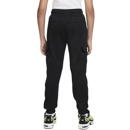 Pantalon de survêtement garçon Gris chiné+Noir foncé 7 - vertbaudet enfant 