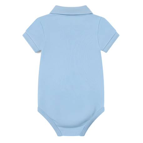 Body polo bébé en coton Bleu ciel+Marine+Marron clair 2 - vertbaudet enfant 