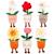 Peluche - peluche fleur marguerite avec pot orange – mimi flowers – 24 cm Orange 2 - vertbaudet enfant 