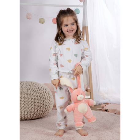 Doudou lapin doux avec longues oreilles - 28 cm Bleu+Marron+Rose+Vert 10 - vertbaudet enfant 