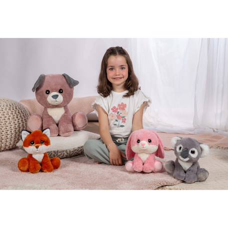 Peluche puppy eyes pets - lapin rose - 22 cm Rose 3 - vertbaudet enfant 