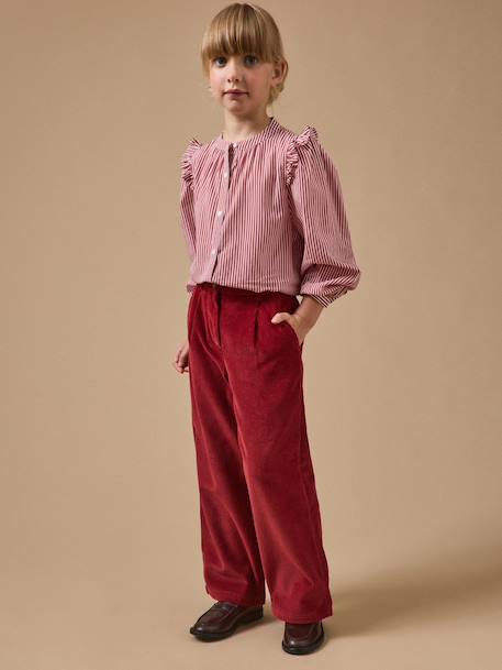 Pantalon flare en velours Cerise+Marine 4 - vertbaudet enfant 