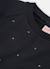 Sweat-shirt fille en molleton avec clous Noir 3 - vertbaudet enfant 