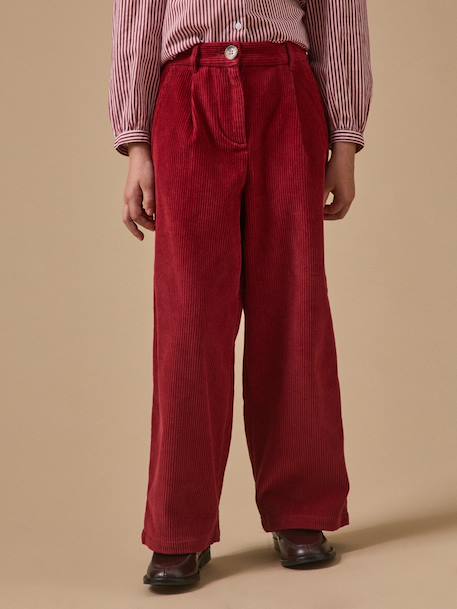 Pantalon flare en velours Cerise+Marine 1 - vertbaudet enfant 