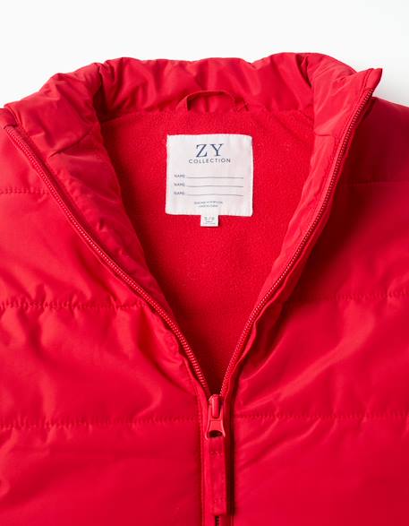 Doudoune sans manches avec doublure en polaire et poches Bleu foncé+Rouge 8 - vertbaudet enfant 