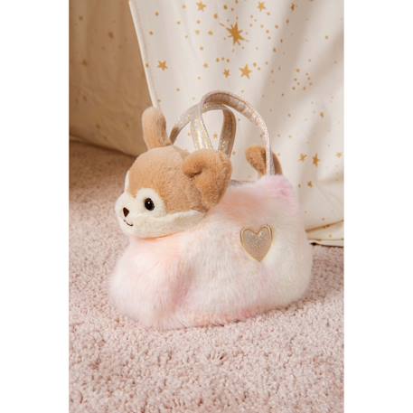 Peluche - peluche girly bag fashionista – chien chihuahua marron et beige avec sac et détails or – 18 cm Beige 5 - vertbaudet enfant 