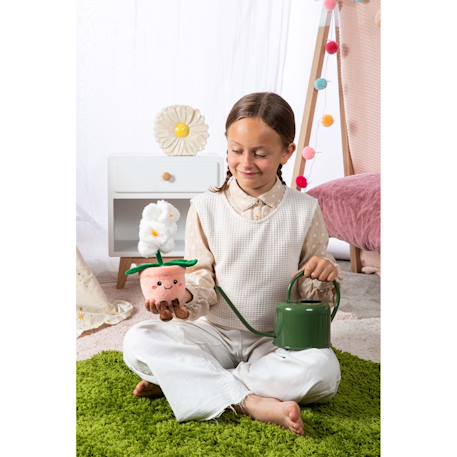 Peluche - peluche fleur orchidée avec pot beige rosé – mimi flowers – 24 cm Blanc 3 - vertbaudet enfant 