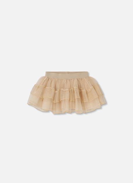 Jupe en tulle à volants Beige 1 - vertbaudet enfant 