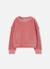 Sweat-shirt fille en velours côtelé avec boutons Rose 1 - vertbaudet enfant 