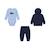 Ensemble de survêtement bébé en coton Bleu ciel+Bleu marine, bleu ciel+Rose clair+Viennois, blanc 6 - vertbaudet enfant 