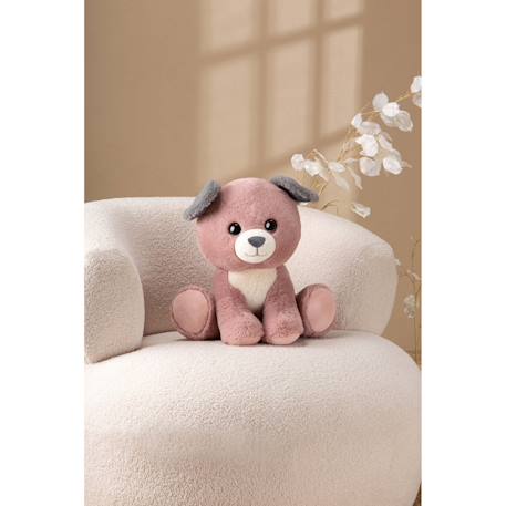 Peluche - peluche puppy eyes pets - chien rose poudré et gris - 40 cm Rose 4 - vertbaudet enfant 