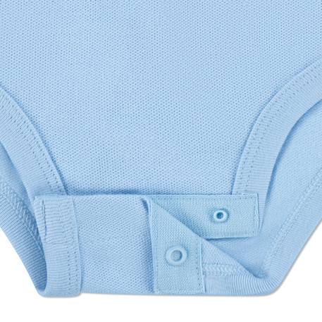 Body polo bébé en coton Bleu ciel+Marine+Marron clair 4 - vertbaudet enfant 
