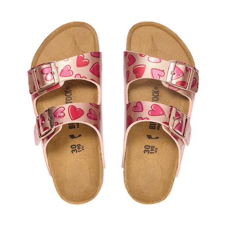 Sandales fille Coeur en cuivre métallique, marron 5 - vertbaudet enfant 