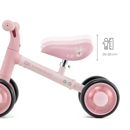 Draisienne Kinderkraft CUTIE FLASH à 4 Roues avec Lumières RGB, Selle Réglable, Roulements ABEC-7 et Cadre Acier Beige+Bleu+Rose+Vert 18 - vertbaudet enfant 