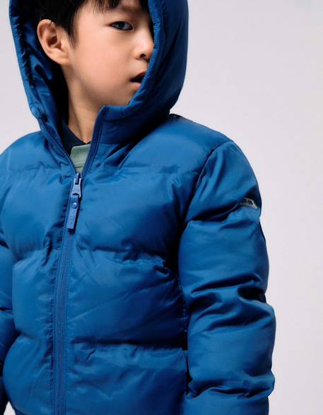 Doudoune thermique avec capuche et poches Bleu+Gris foncé 2 - vertbaudet enfant 