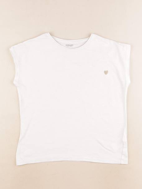 Tee-shirt - 10 ans Blanc, or 1 - vertbaudet enfant 